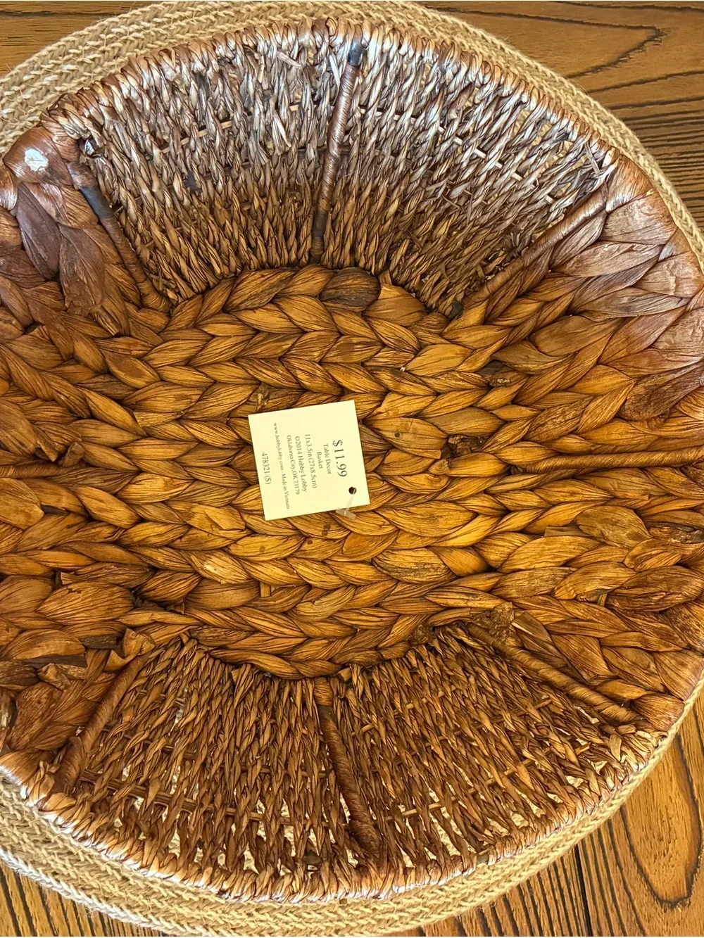 Hobby Lobby Brown Braided Seagrass Nesting Baskets Set of 2